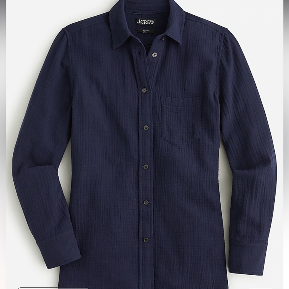 J. Crew Garçon classic double-gauze shirt - navy